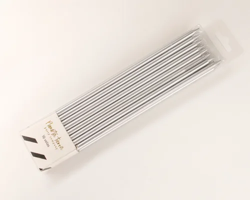 Velita Metalica Plata /16pz