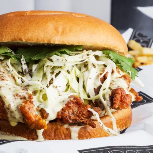 Combo Sriracha verde burger