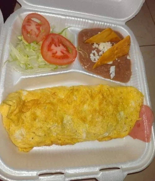 Omelete tortillas de maiz